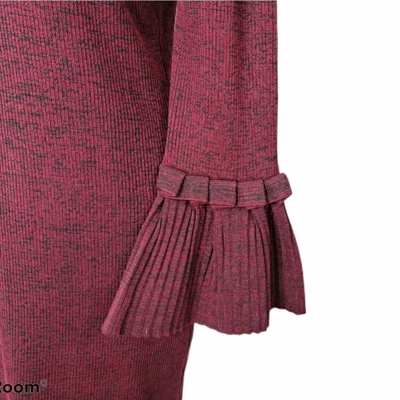 Nina Leonard Scoopneck Pleated Sleeve Shift Dress - Picture 10 of 15